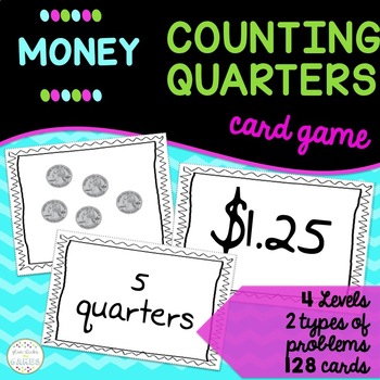 Counting Quarters Card Game By Glue Sticks And Games Loren Dietrich
