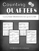 Counting Quarters  up to $2.00  Cut and Paste Coins