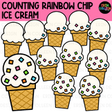 Counting Rainbow Chip Ice Cream Clipart