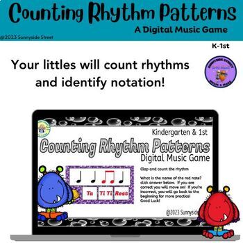Preview of Counting Rhythm Patterns:  Kindergarten/1st Grade Edition