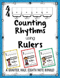 Counting Rhythms using Rulers:Quarter,Half,Eighth Note Bundle!