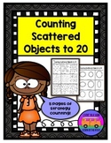Counting Scattered Objects to 20 - Worksheets and EASEL Ac