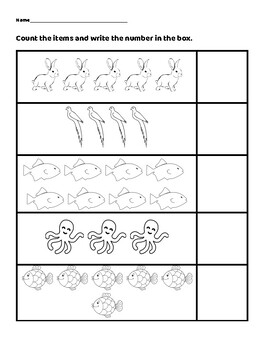 Counting Sets 1-10 Printable Worksheets by Jessica Jolly | TPT