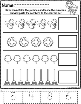 Counting Sets (Numbers 1-10) ~ Fall themed by Mrs Teachergarten | TPT