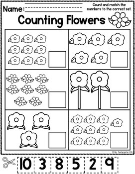 Counting Sets (Numbers 1-10) ~ Spring themed by Mrs Teachergarten
