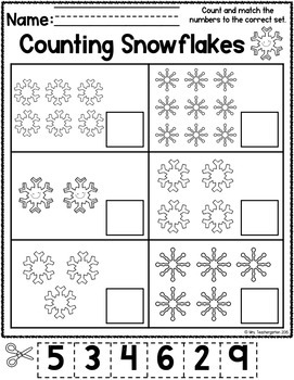 Counting Sets (Numbers 1-10) ~ Winter themed by Mrs Teachergarten