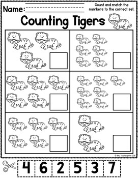 Counting Sets (Numbers 1-10) ~ Zoo Animals by Mrs Teachergarten | TpT