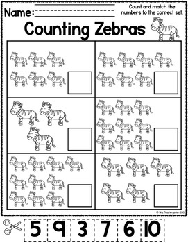 counting sets numbers 1 10 zoo animals by mrs