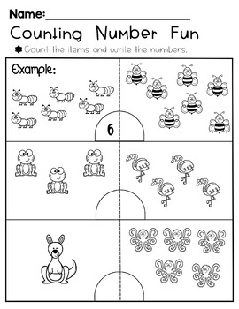 Counting with Pictures : Counting Practice Worksheet | TPT