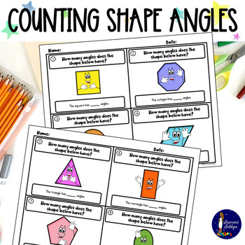 Preview of Counting Shape Angles Printable and Digital BOOM Cards
