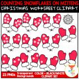Counting Snowflakes on Mittens Christmas Math Clip Art Com
