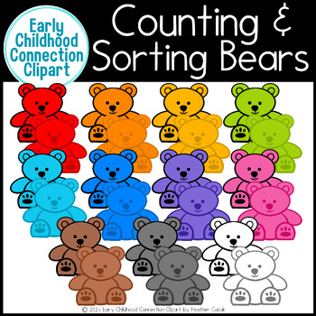 Counting & Sorting Bears Clipart {Early Childhood Connection} | TPT