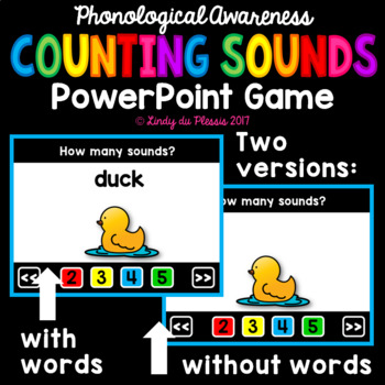 Preview of Counting Sounds in Words PowerPoint Game