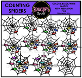 Counting Spiders Clip Art Bundle  {Educlips Clipart}