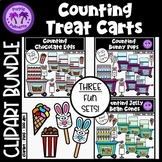 Counting Spring Treat Carts Clipart BUNDLE