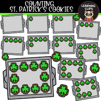 Preview of Counting St. Patrick's Cookies Clipart