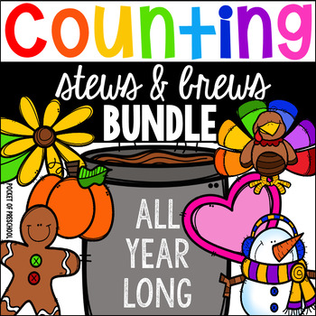 Preview of Counting Stews and Brews™️ BUNDLE Year Long for Preschool, Pre-K, & Kinder