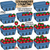 Counting Strawberries ClipArt - Summer Strawberry Counting