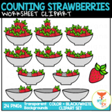 Counting Strawberries Summer Math Clip Art Commercial Use