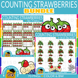 Counting Strawberries Ten Frame Clip Art Bundle (0-10)