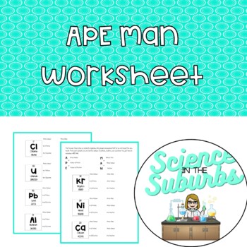 Preview of APE MAN Counting Subatomic Particles Worksheet