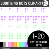 Counting, Subitizing Clipart - PASTEL Colors