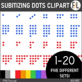 Counting, Subitizing Clipart - PRIMARY Colors