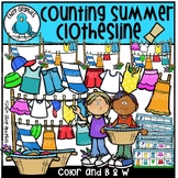 Counting Summer Clothesline Clip Art Set