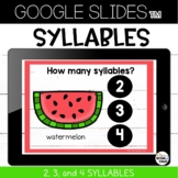 Counting Syllables {2, 3, and 4 Syllables) Google Slides™