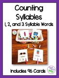 Counting Syllables Flashcards for Phonological Awareness