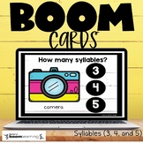 Counting Syllables Boom Cards with 3, 4, and 5 Syllables
