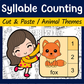 Preview of Counting Syllables Worksheet, Counting Syllables In Words, How Many Syllables