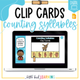 Counting Syllables - Digital Clip Cards | Google Slides FREEBIE