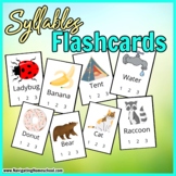 Counting Syllables Flashcards - Prek Preschool Kindergarten