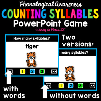 Preview of Counting Syllables PowerPoint Game