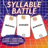 Multisyllabic Words Game and Worksheet for Speech Therapy