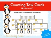 Counting Task Cards for Number Sense [Winter Penguin Theme]