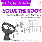 Counting Teen Numbers Solve the Room Kindergarten Task Car