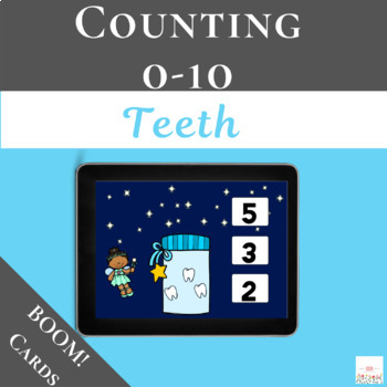 Preview of Counting Teeth 0-10 with Boom Cards™ | Digital 