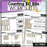 Counting Ten Dollar Bills | Counting Money Worksheets | U.