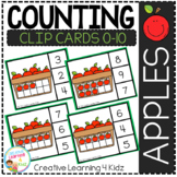 Counting Ten Frame Clip Cards 0-10: Apples