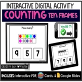 Counting Ten Frames Digital Task Cards | Subitizing | Math