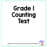 Counting Test - Grade 1 Math (Ontario)