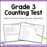 Counting Test - Grade 3 Math Assessment (Ontario)