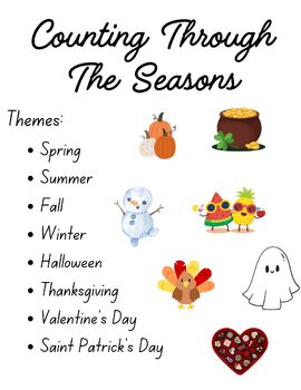 Preview of Counting Through The Seasons