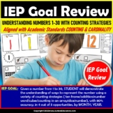 Counting To 30 Worksheet Review Packet for IEP Goals Speci
