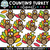 Counting Turkey Clipart {turkey clipart}