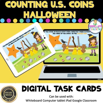 Preview of Counting U.S. Coins Halloween Boom Cards