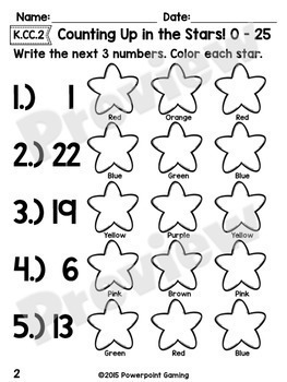 counting up from 1 100 worksheet bundle k cc 2 by teacher gameroom