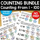 Counting Up From 1 - 100 Worksheet Bundle - K.CC.2